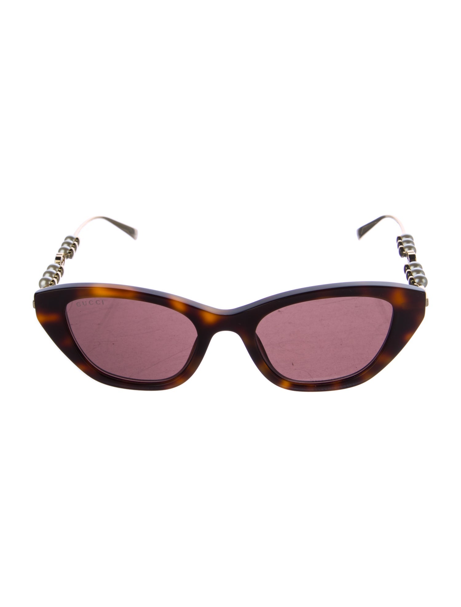 Gucci Sylvie Web Accent Cat-Eye Sunglasses