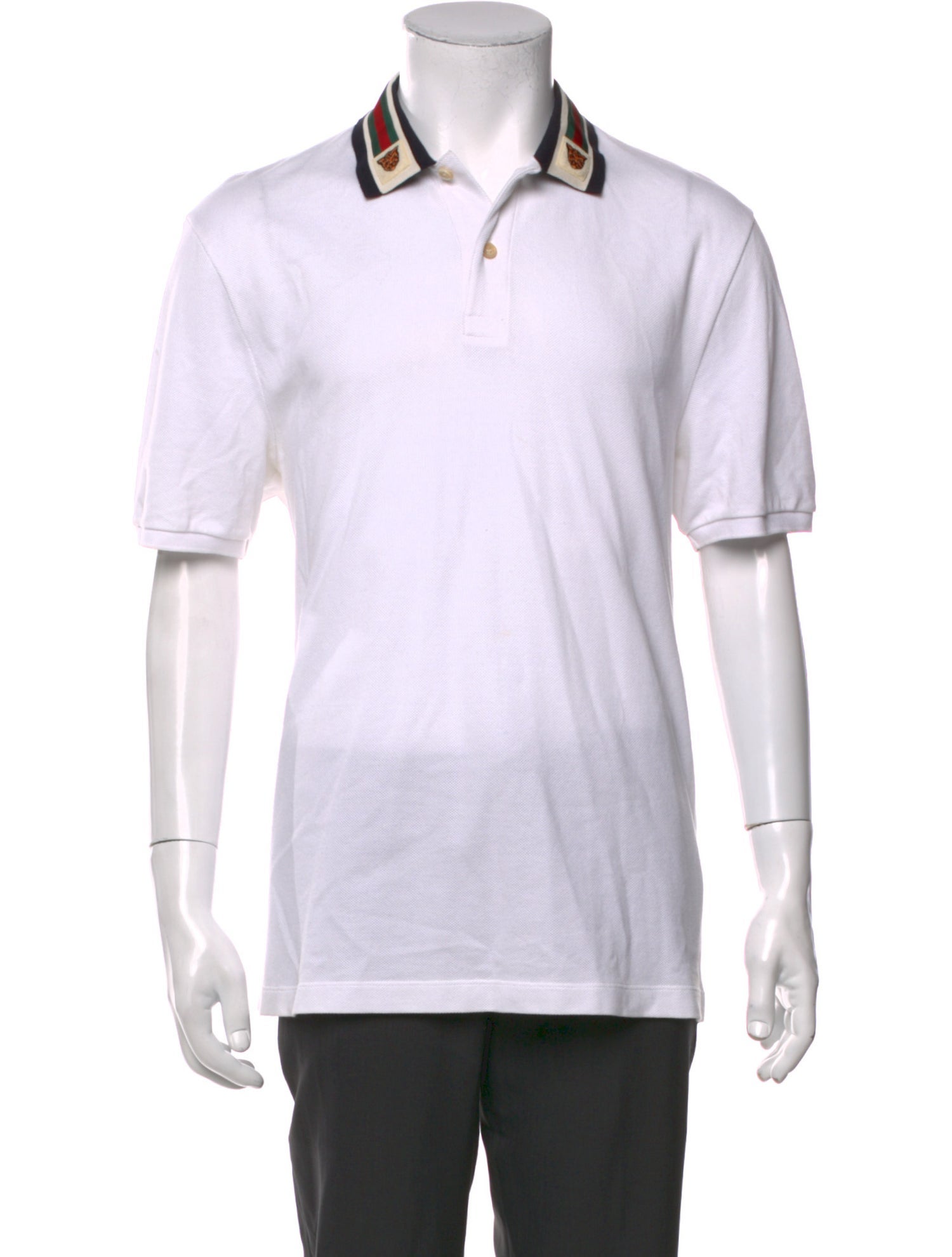 Gucci Web Accent Crew Neck Polo Shirt