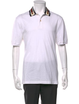 Gucci Web Accent Crew Neck Polo Shirt