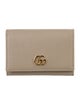 Gucci Double G Logo Leather Compact Wallet