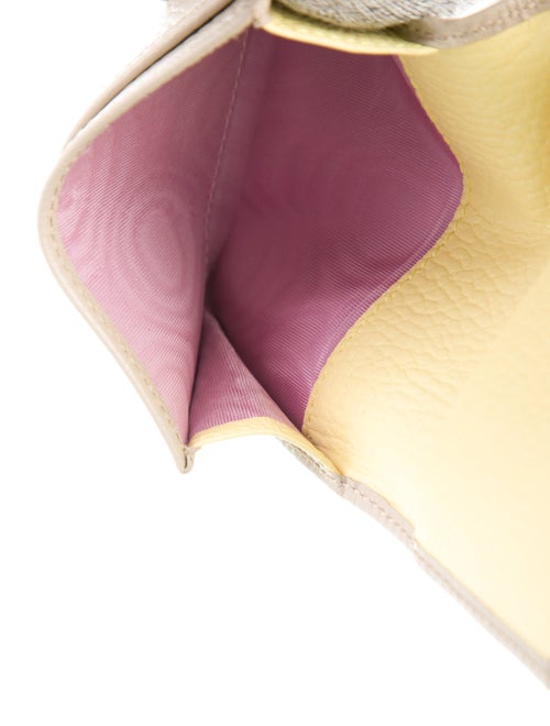 Gucci Double G Logo Leather Compact Wallet