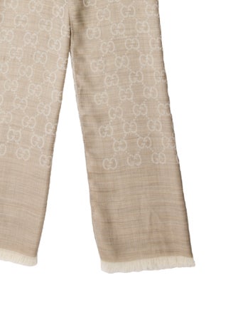 Gucci Wool GG Logo Scarf
