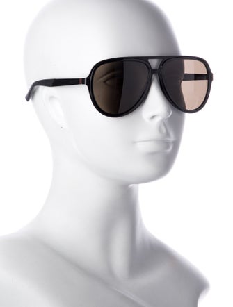 Gucci Web Accent Aviator Sunglasses