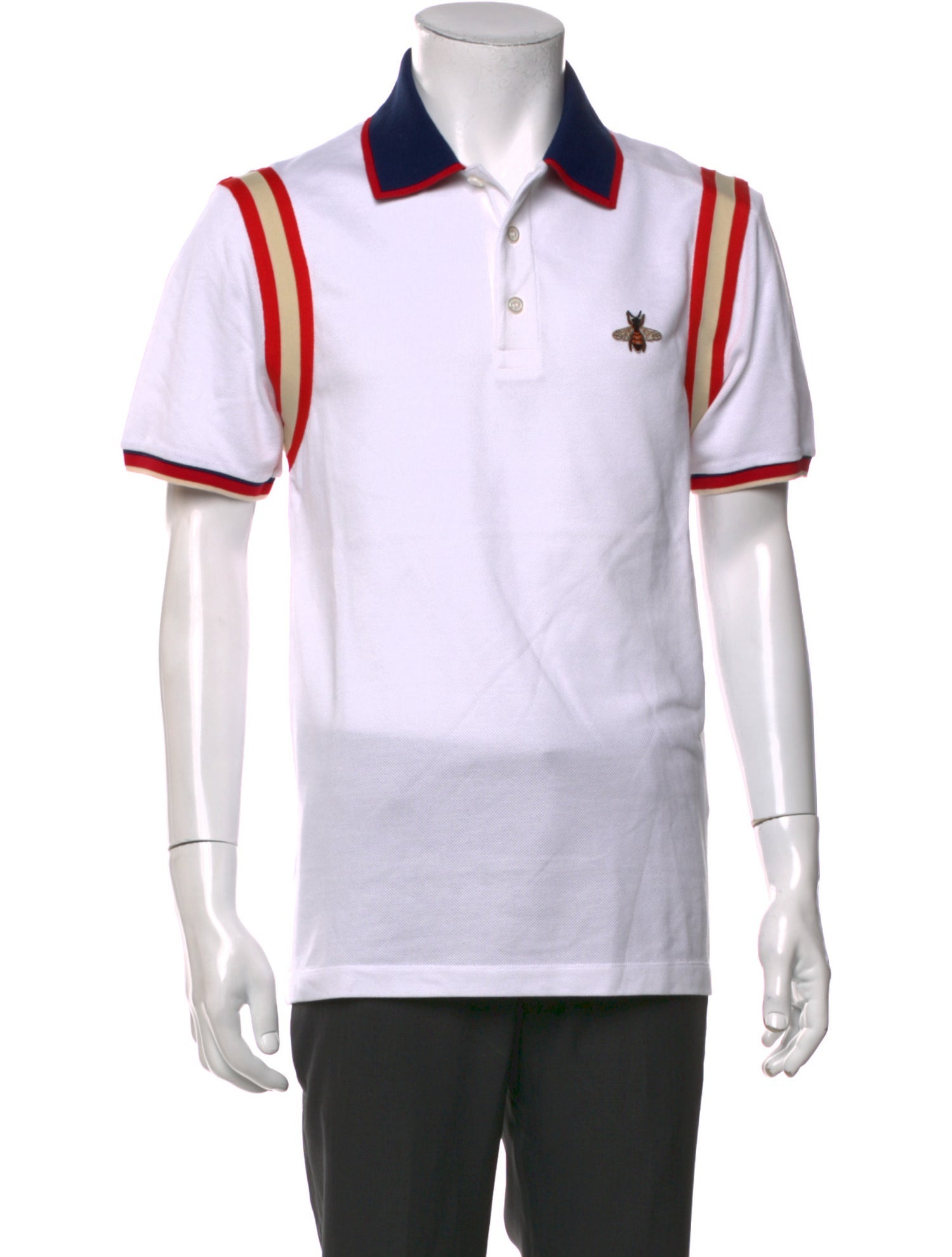 Gucci Web Accent Striped Polo Shirt w/ Tags