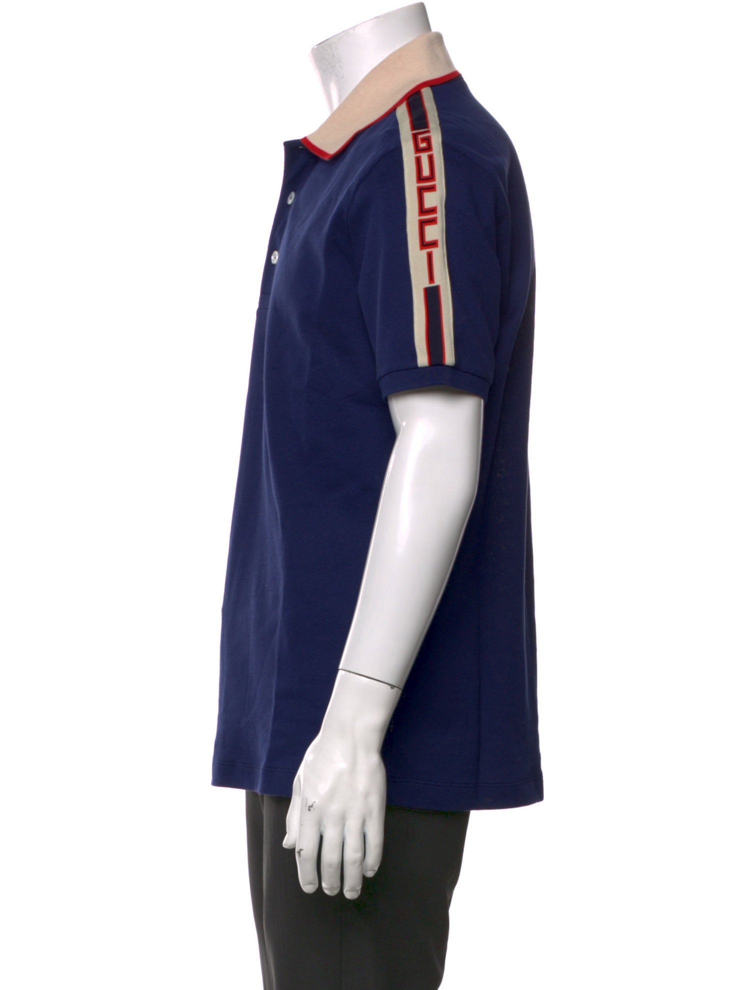 Gucci Signature Logo Collar Polo Shirt w/ Tags