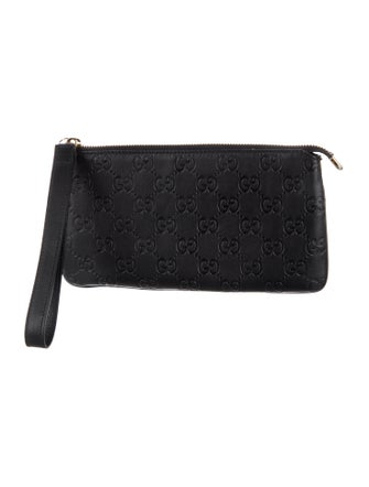 Gucci GG Signature Leather Wristlet