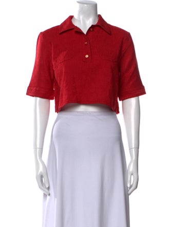 Gucci Wool Short Sleeve Crop Top