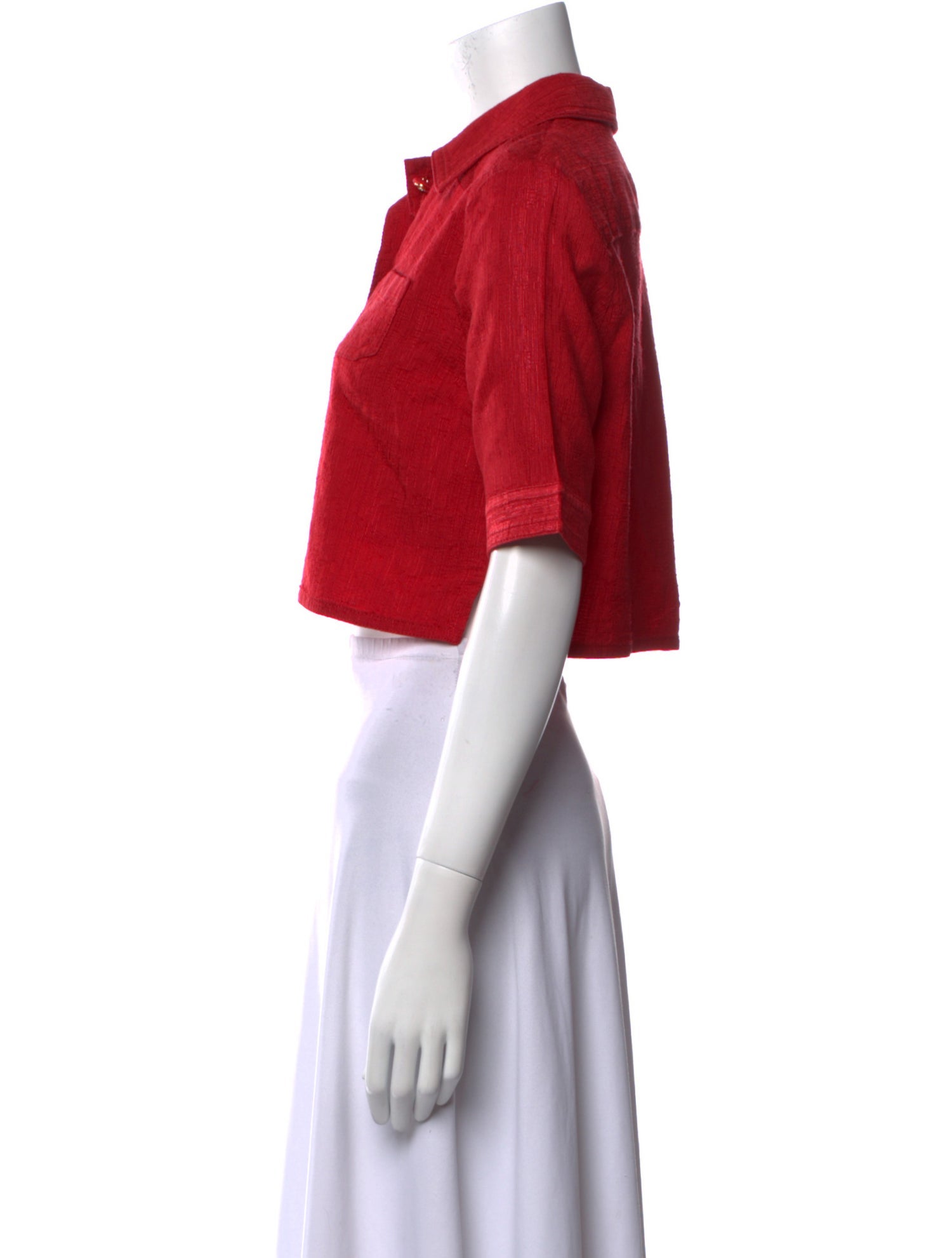 Gucci Wool Short Sleeve Crop Top