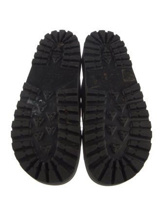 Gucci Leather Colorblock Pattern Slingback Sandals