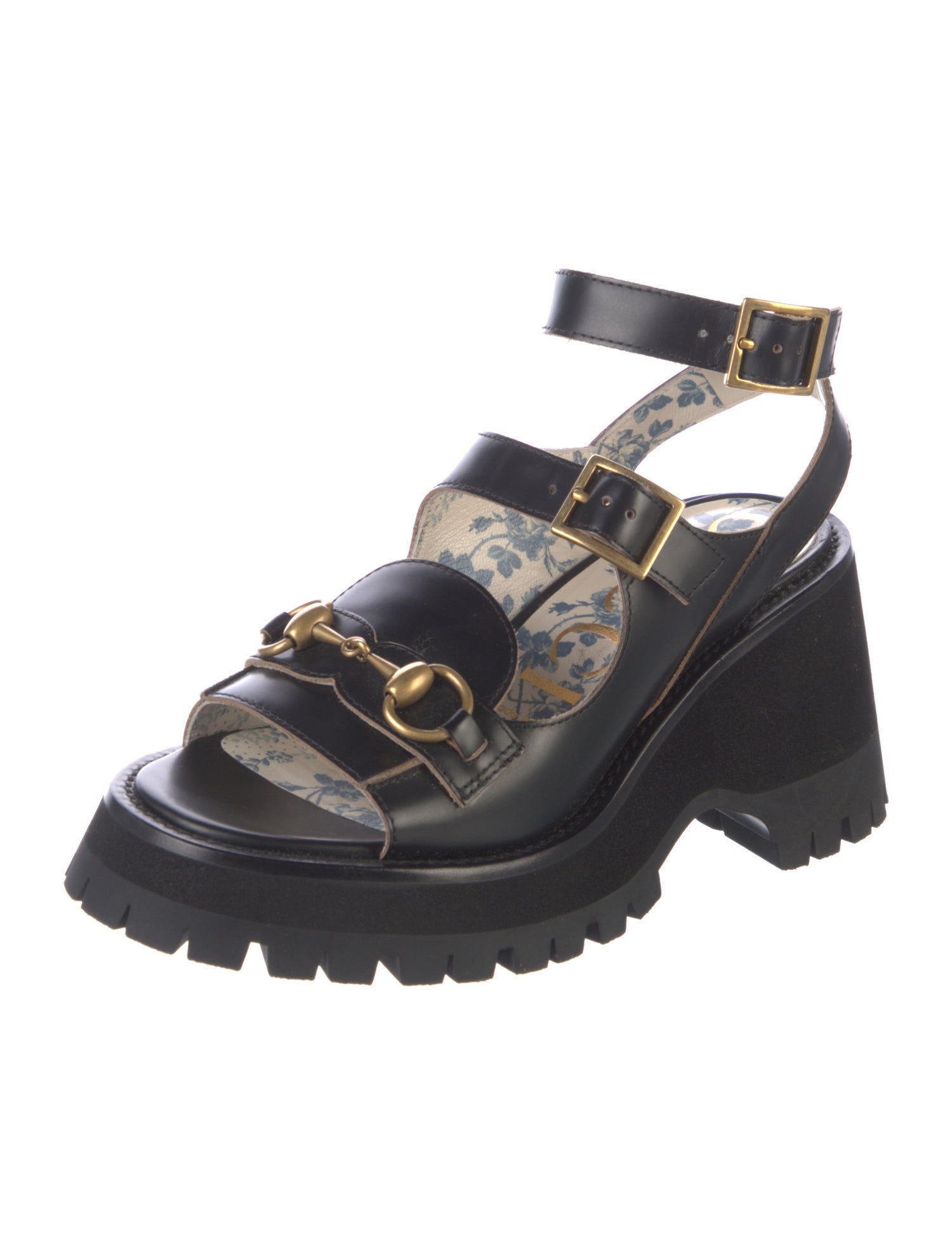 Gucci Horsebit Accent Leather Sandals