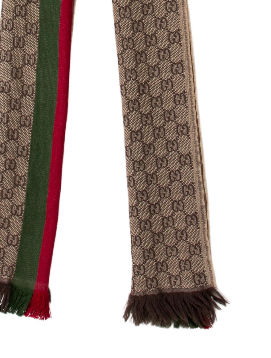 Gucci Wool GG Logo Scarf