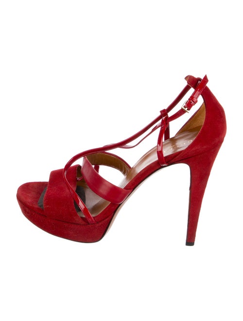 Gucci Suede T-Strap Sandals