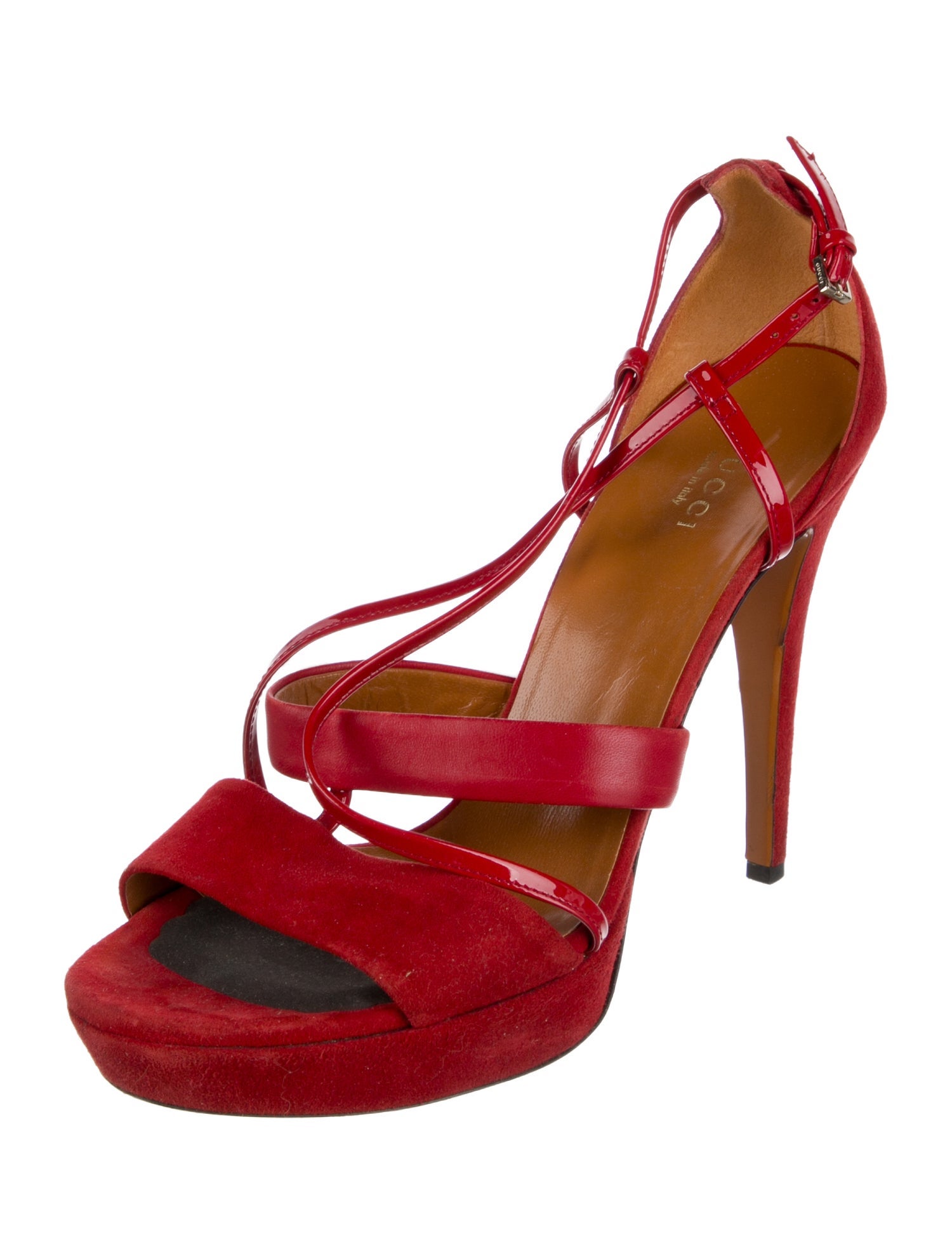 Gucci Suede T-Strap Sandals