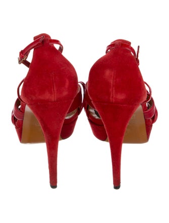 Gucci Suede T-Strap Sandals