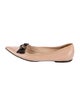 Gucci Bee Accent Leather Ballet Flats