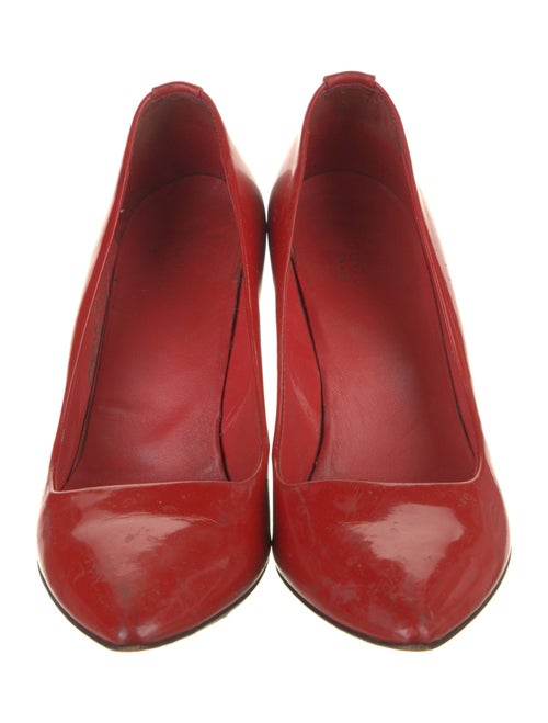 Gucci Interlocking G Logo Patent Leather Pumps