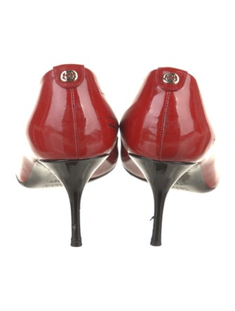 Gucci Interlocking G Logo Patent Leather Pumps