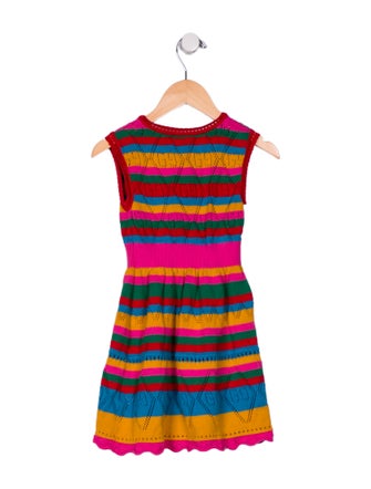 Gucci Girls' Patterned Sleeveless Knit Dress