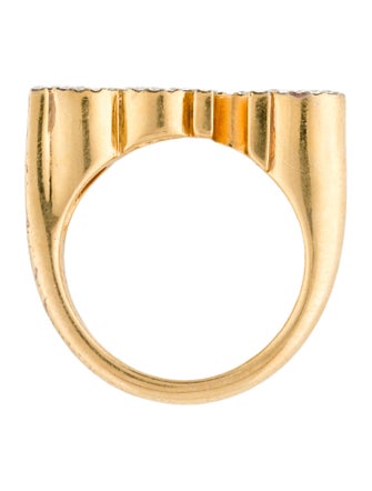 Gucci Crystal-Embellished 'GUCCI' Ring