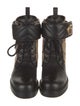 Gucci GG Canvas Leather Moto Boots