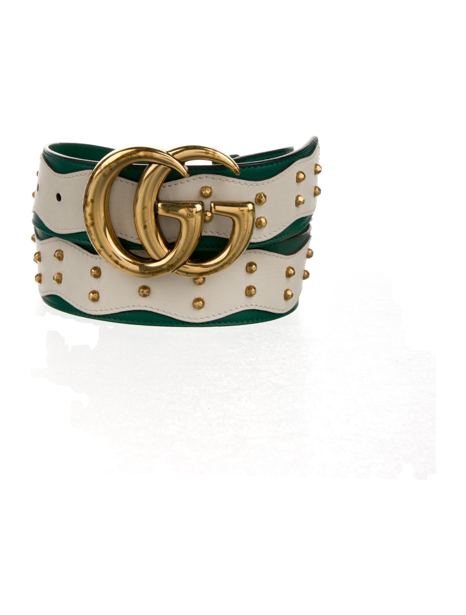 Gucci Leather Studded Accents Belt