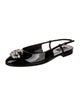 Gucci Patent Leather Crystal Embellishments Slingback Flats