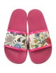 Gucci Flora Print Canvas Slides