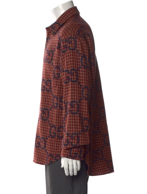 Gucci Wool Plaid Print Shirt
