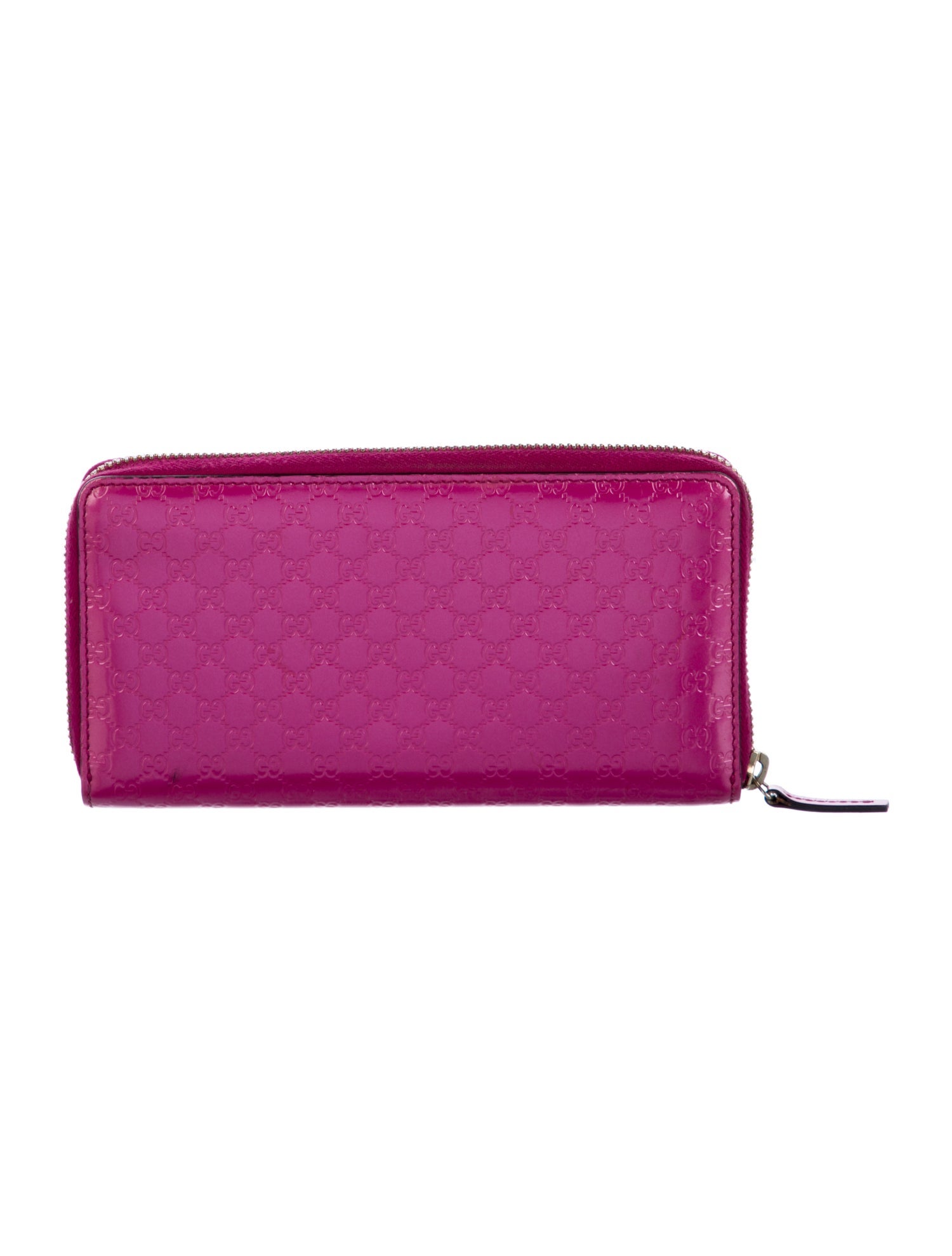 Gucci Microguccissima Pattern Patent Leather Continental Wallet