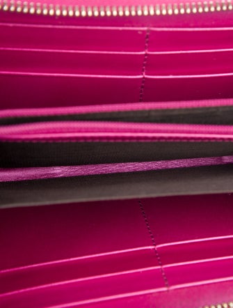 Gucci Microguccissima Pattern Patent Leather Continental Wallet