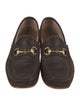 Gucci Horsebit Accent Suede Loafers