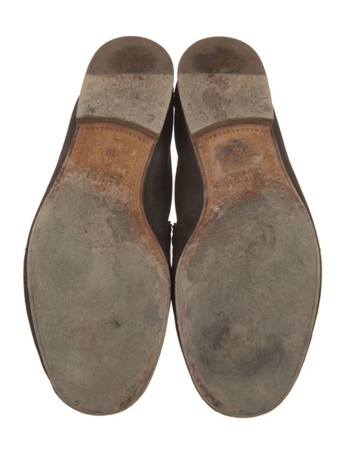 Gucci Horsebit Accent Suede Loafers