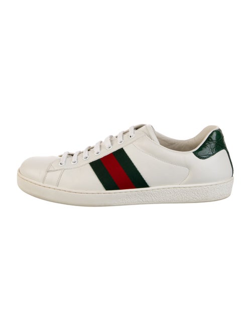 Gucci Web Accent Leather Sneakers