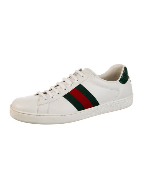 Gucci Web Accent Leather Sneakers