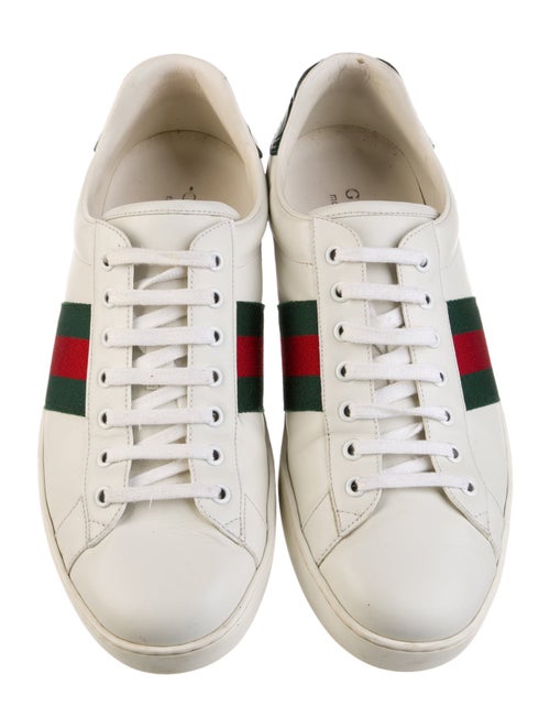 Gucci Web Accent Leather Sneakers