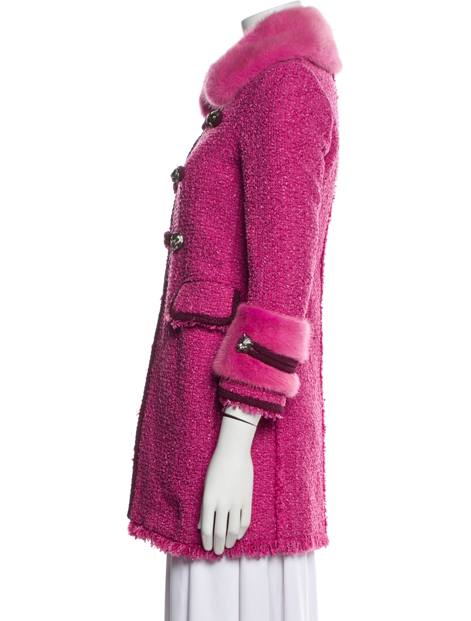 Gucci 2015 Tweed Fur Coat