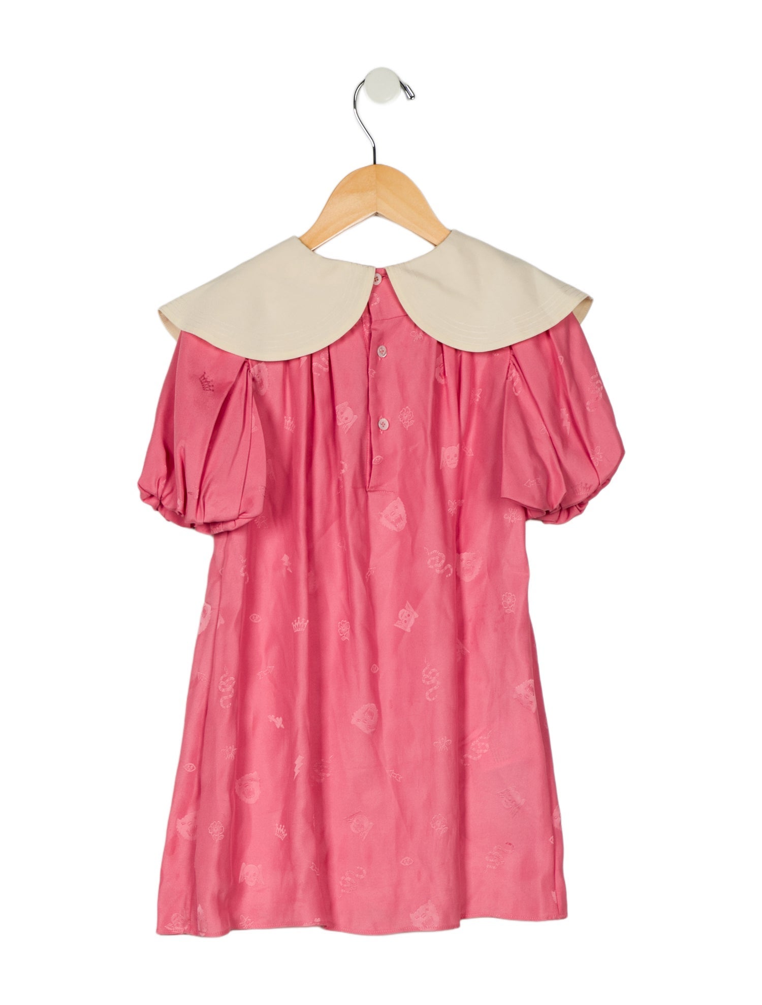 Gucci Toddler Girls' Jacquard Patterned Short Sleeve Dress