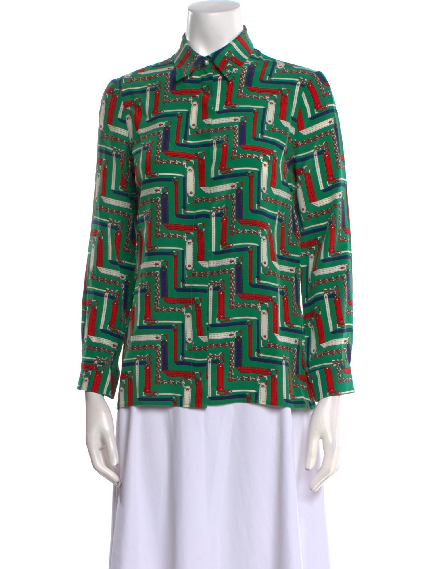 Gucci 2016 Silk Button-Up Top