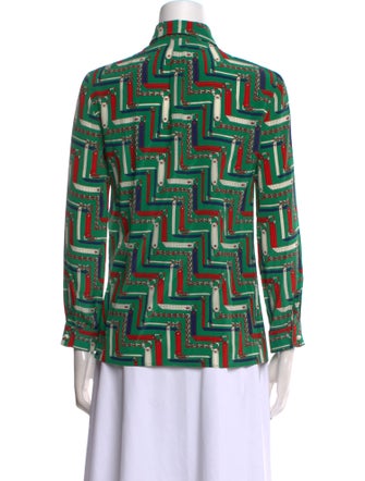 Gucci 2016 Silk Button-Up Top