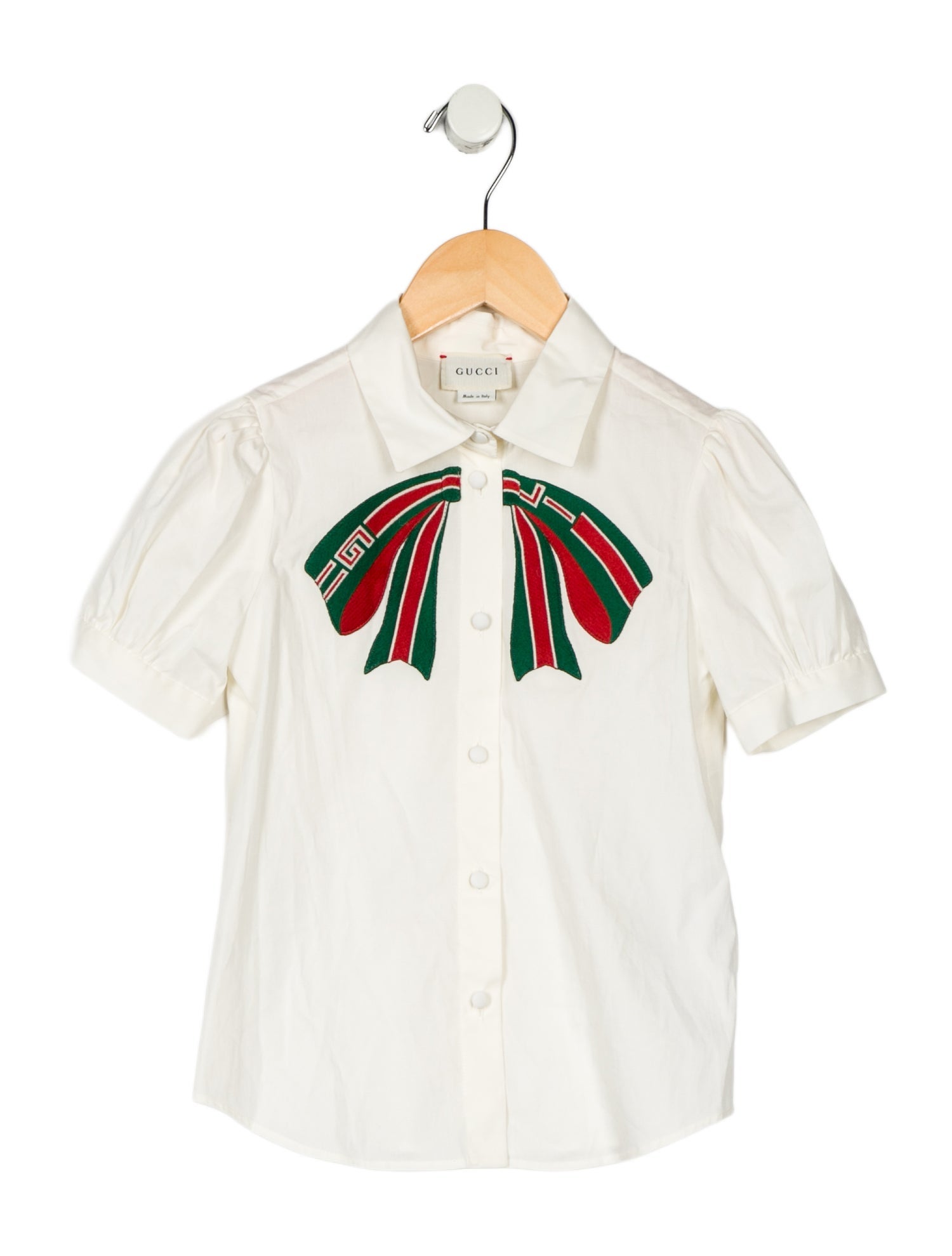 Gucci Girls' Short Sleeve Button Up Shirt