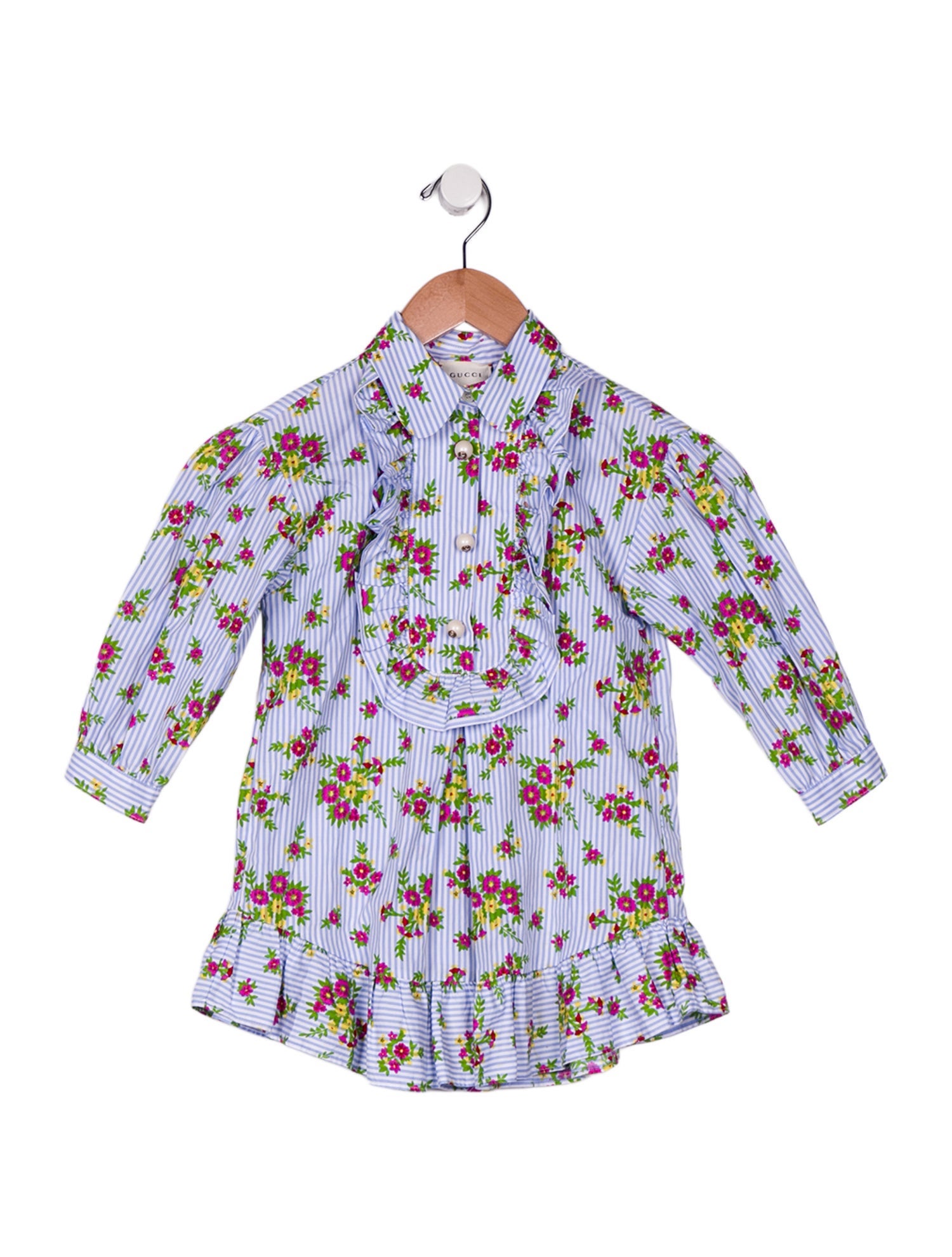 Gucci Toddler Girls' Patterned Long Sleeve Dress