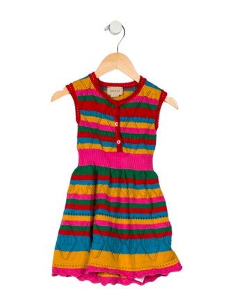 Gucci Toddler Girls' Patterned Sleeveless Knit Dress