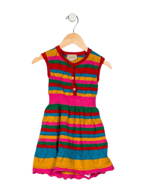 Gucci Toddler Girls' Patterned Sleeveless Knit Dress
