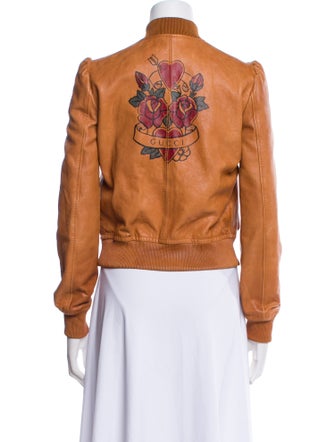 Gucci Leather Bomber Jacket
