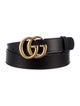 Gucci Double G Logo Leather Belt