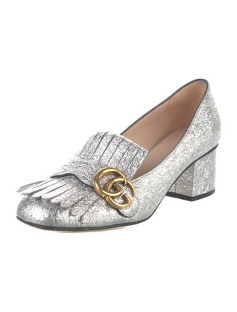 Gucci Double G Logo Leather Pumps