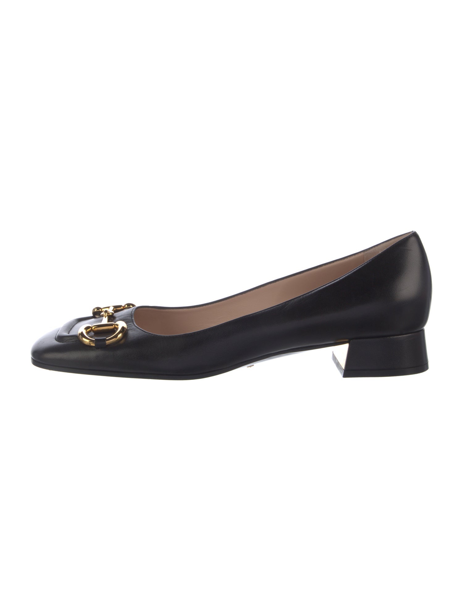 Gucci Horsebit Accent Leather Pumps