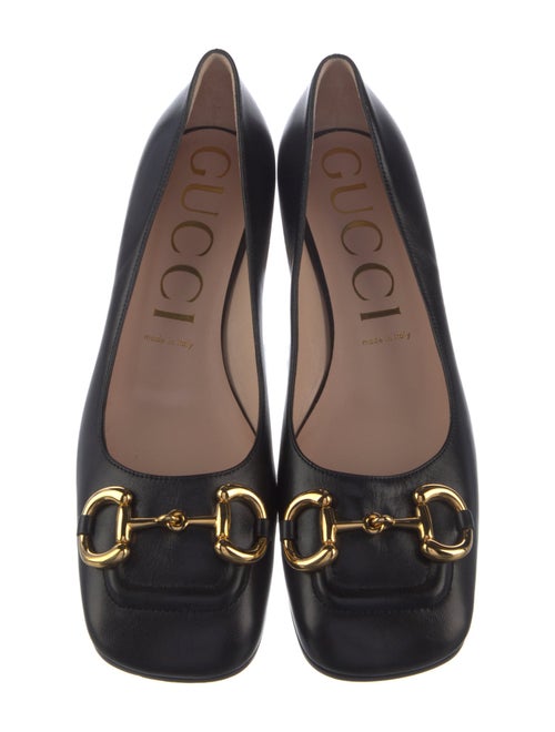 Gucci Horsebit Accent Leather Pumps