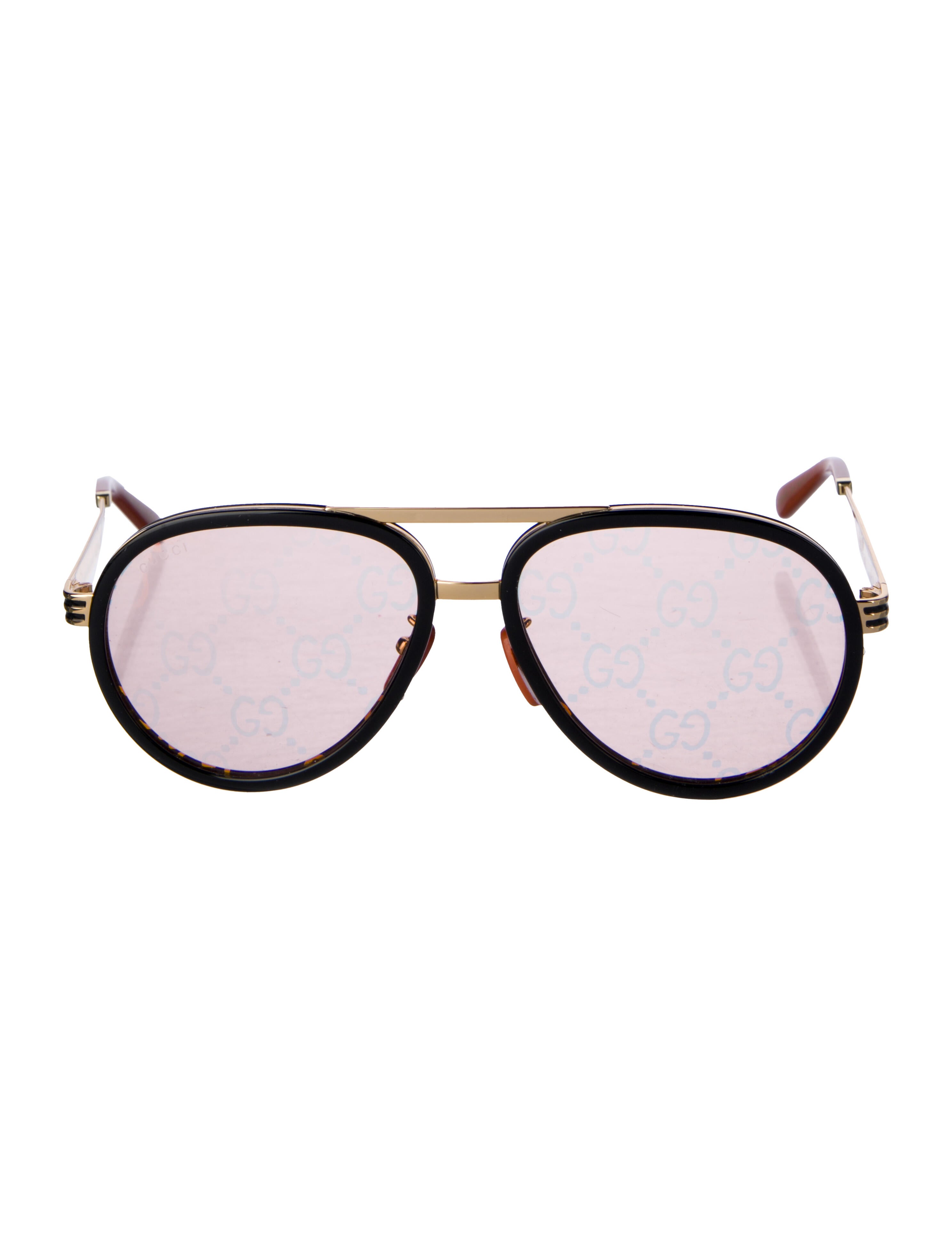 Gucci Web Accent Aviator Sunglasses