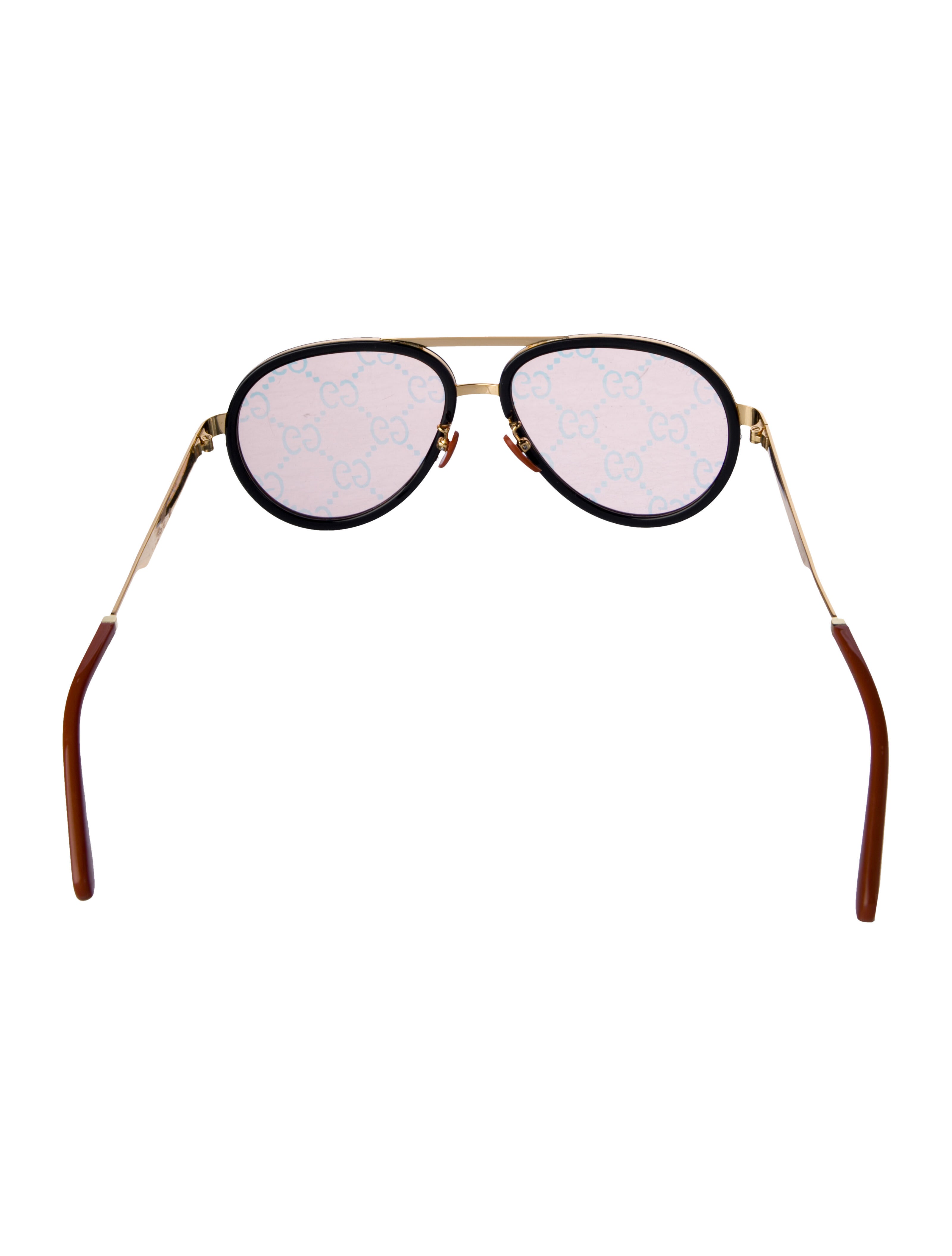 Gucci Web Accent Aviator Sunglasses